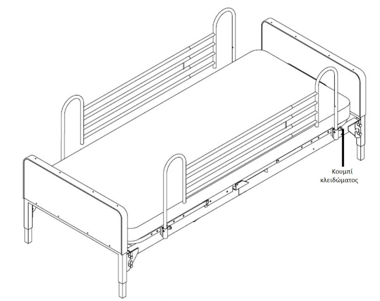 Κάγκελα Κρεβατιού Universal Βαρέος Τύπου